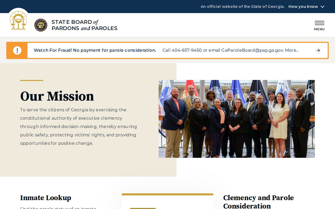 Georgia State Board of Pardons and Paroles official page