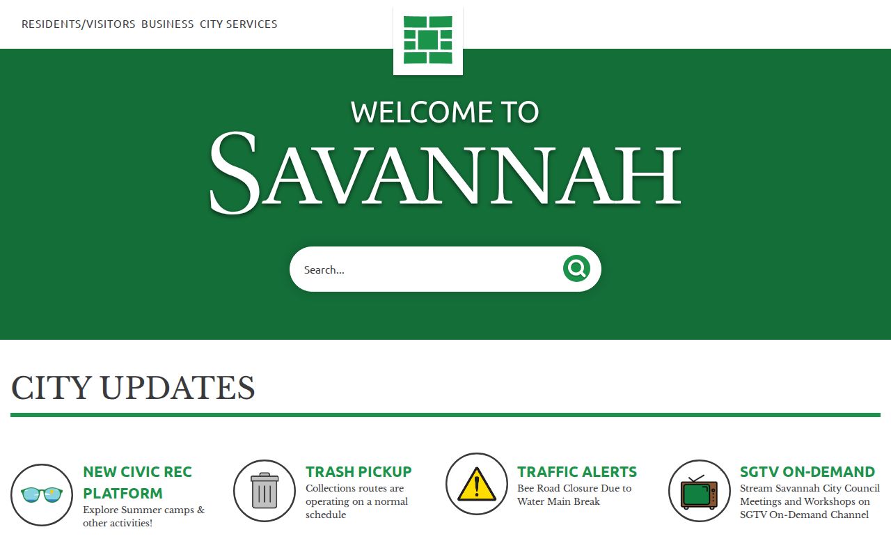 City of Savannah official government website